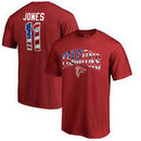 Julio Jones Atlanta Falcons NFL Pro Line by Fanatics Branded Banner Wave Name & Number T-Shirt - Red