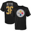 Jerome Bettis #36 Pittsburgh Steelers Youth Retired Player Distressed Current Logo Name & Number T-Shirt - Black