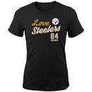 Antonio Brown Pittsburgh Steelers Girls Youth Glitter Live Love Team Player Name & Number T-Shirt - Black