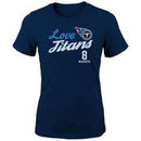 Marcus Mariota Tennessee Titans Girls Youth Glitter Live Love Team Player Name & Number T-Shirt - Navy