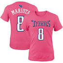 Marcus Mariota Tennessee Titans Girls Youth Mainliner Player Name & Number T-Shirt - Pink