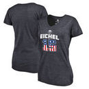 Jack Eichel Buffalo Sabres Fanatics Branded Women's Spangled Tri-Blend T-Shirt - Navy