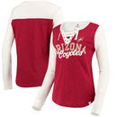 Arizona Coyotes Fanatics Branded Women's True Classics Lace-Up Long Sleeve T-Shirt - Garnet/White