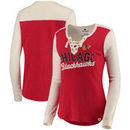Chicago Blackhawks Fanatics Branded Women's True Classics Lace-Up Long Sleeve T-Shirt – Red/White
