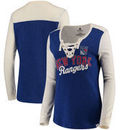 New York Rangers Fanatics Branded Women's True Classics Lace-Up Long Sleeve T-Shirt - Blue/White