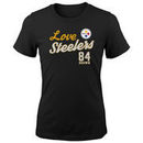 Antonio Brown Pittsburgh Steelers Girls Preschool Glitter Live Love Team Player Name & Number T-Shirt - Black