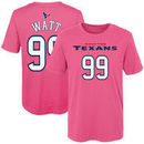 J.J. Watt Houston Texans Girls Preschool Mainliner Name & Number T-Shirt - Pink