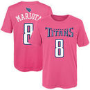 Marcus Mariota Tennessee Titans Girls Preschool Mainliner Name & Number T-Shirt - Pink