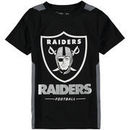 Oakland Raiders NFL Pro Line by Fanatics Branded Youth Team Lockup Colorblock T-Shirt - Black/Silver