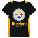 Pittsburgh Steelers NFL Pro Line by Fanatics Branded Youth Team Lockup Colorblock T-Shirt - Black/Gold