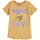 Minnesota Vikings Junk Food Girls Youth Script T-Shirt - Gold