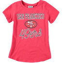 San Francisco 49ers Junk Food Girls Youth Script T-Shirt - Scarlet