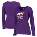 LSU Tigers Fanatics Branded Women's Plus Sizes Team Mom Long Sleeve T-Shirt - Purple