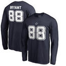 Dez Bryant Dallas Cowboys NFL Pro Line by Fanatics Branded Authentic Stack Name & Number Long Sleeve T-Shirt – Navy
