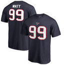 J.J. Watt Houston Texans NFL Pro Line by Fanatics Branded Big & Tall Authentic Stack Name & Number T-Shirt - Navy