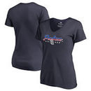 San Diego Padres Fanatics Branded Women's Plus Sizes Spangled Script T-Shirt - Navy