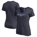 Columbus Blue Jackets Fanatics Branded Women's Plus Sizes Spangled Script T-Shirt - Navy