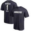 Los Angeles Chargers NFL Pro Line by Fanatics Branded Number 1 Dad T-Shirt - Navy