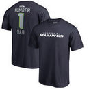 Seattle Seahawks NFL Pro Line by Fanatics Branded Big & Tall Number 1 Dad T-Shirt - College Navy