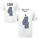 Derek Carr Oakland Raiders Nike Youth Color Rush Player Pride Name & Number T-Shirt - White