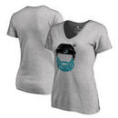 San Jose Sharks Fanatics Branded Women's 2017 NHL Stanley Cup Playoff Participant Full Beard Plus Size V-Neck T-Shirt - Heather 