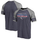 Kansas City Royals Fanatics Branded Spangled Raglan Tri-Blend T-Shirt - Navy/Ash