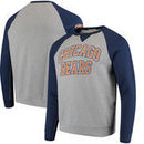Chicago Bears Junk Food Formation Fleece Crew Pullover Sweatshirt - Heathered Gray/Navy