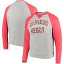 San Francisco 49ers Junk Food Formation Fleece Crew Pullover Sweatshirt - Heathered Gray/Scarlet