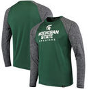 Michigan State Spartans Fanatics Branded Static Raglan Long Sleeve T-Shirt - Green/Charcoal