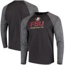 Florida State Seminoles Fanatics Branded Static Raglan Long Sleeve T-Shirt - Black/Charcoal