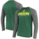 Oregon Ducks Fanatics Branded Static Raglan Long Sleeve T-Shirt - Green/Charcoal