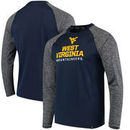 West Virginia Mountaineers Fanatics Branded Static Raglan Long Sleeve T-Shirt - Navy/Charcoal