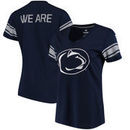 Penn State Nittany Lions Fanatics Branded Women's Iconic Mesh Sleeve Jersey T-Shirt - Navy