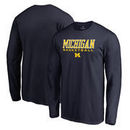 Michigan Wolverines Fanatics Branded True Sport Basketball Long Sleeve T-Shirt - Navy