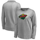 Minnesota Wild Fanatics Branded Women's Primary Logo Pullover Sweatshirt - Ash