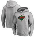 Minnesota Wild Fanatics Branded Primary Logo Pullover Hoodie - Ash