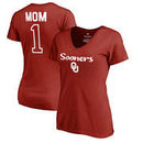 Oklahoma Sooners Fanatics Branded Women's Plus Sizes Number 1 Mom V-Neck T-Shirt - Cardinal