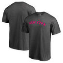 New York Mets Fanatics Branded Mother's Day Pink Wordmark Big & Tall T-Shirt - Heather Gray