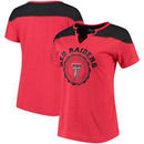 Texas Tech Red Raiders Women's Knotch Neck T-Shirt - Heathered Red