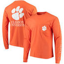 Clemson Tigers League Vintage Wash Pocket Long Sleeve T-Shirt – Orange