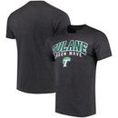 Tulane Green Wave Colosseum Distressed Arch Over Logo T-Shirt - Charcoal
