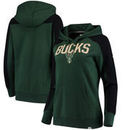 Milwaukee Bucks Fanatics Branded Women's Iconic Fleece Hoodie - Hunter Green/Black