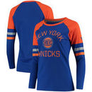 New York Knicks Fanatics Branded Women's Iconic Long Sleeve T-Shirt - Blue/Orange