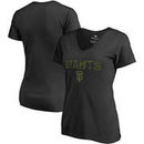 San Francisco Giants Fanatics Branded Women's Plus Size Memorial Day Camo V-Neck T-Shirt - Black