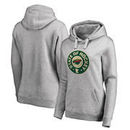 Minnesota Wild Fanatics Branded Women's Plus Sizes Hometown Collection Hockey State Pullover Hoodie - Ash