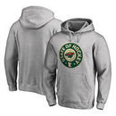 Minnesota Wild Fanatics Branded Big & Tall Hometown Collection Hockey State Pullover Hoodie - Ash