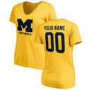 Michigan Wolverines Fanatics Branded Women's Personalized One Color T-Shirt - Yellow