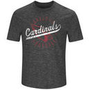 Arizona Cardinals Majestic Hyper Stack Slub T-Shirt - Heathered Charcoal