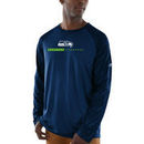 Seattle Seahawks Majestic League Rival Synthetic Long Sleeve T-Shirt - Navy