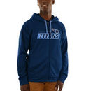 Tennessee Titans Majestic Game Elite Synthetic Full-Zip Hoodie - Navy